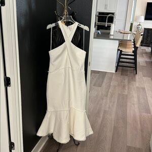 CINQ A SEPT Dante Sleeveless Halter Mermaid Midi Dress